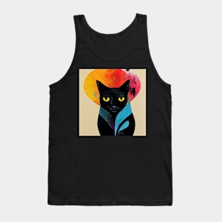 Abstract Cat Tank Top